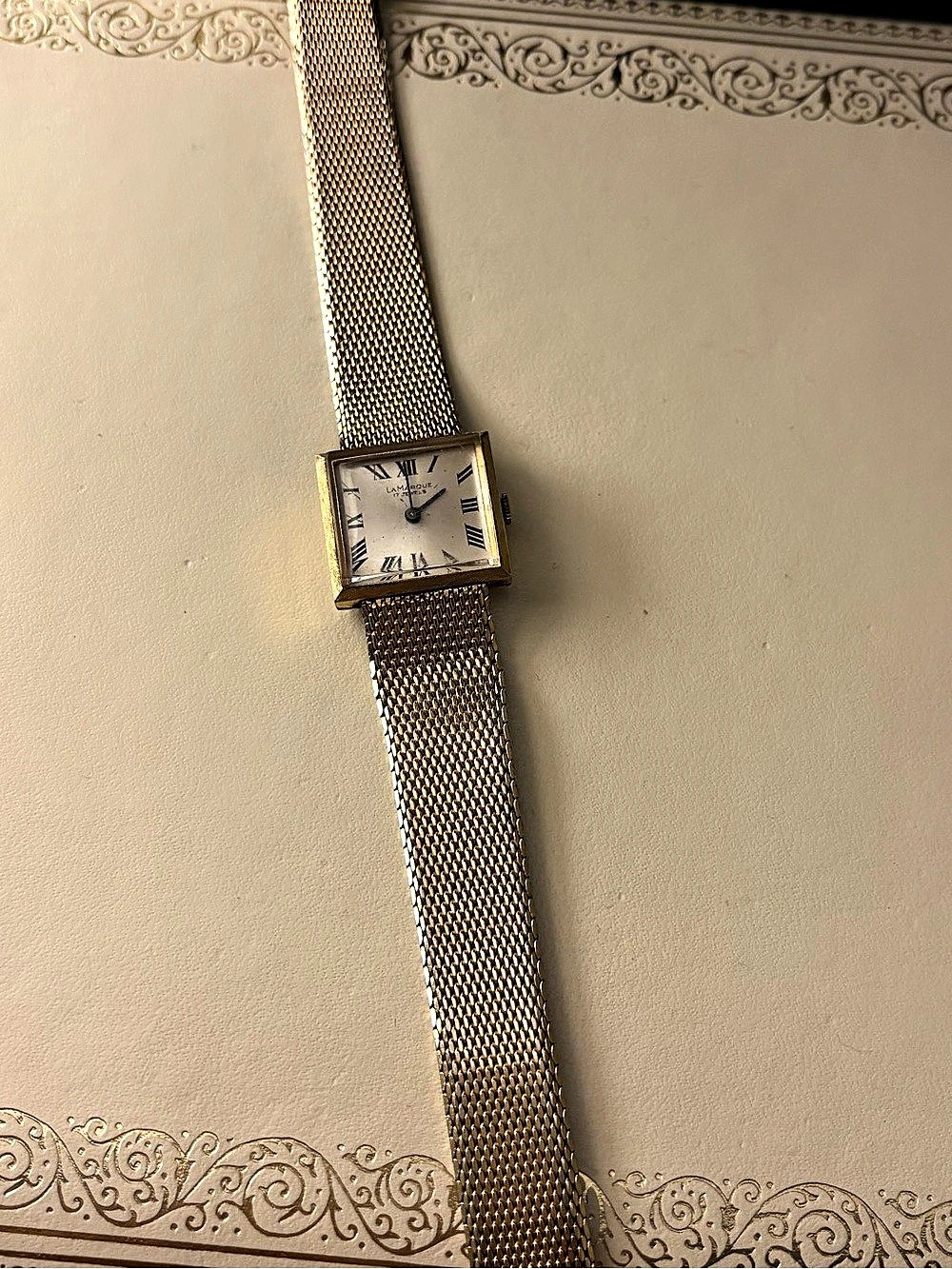La Marque Vintage Rectangular Gold filled Watch